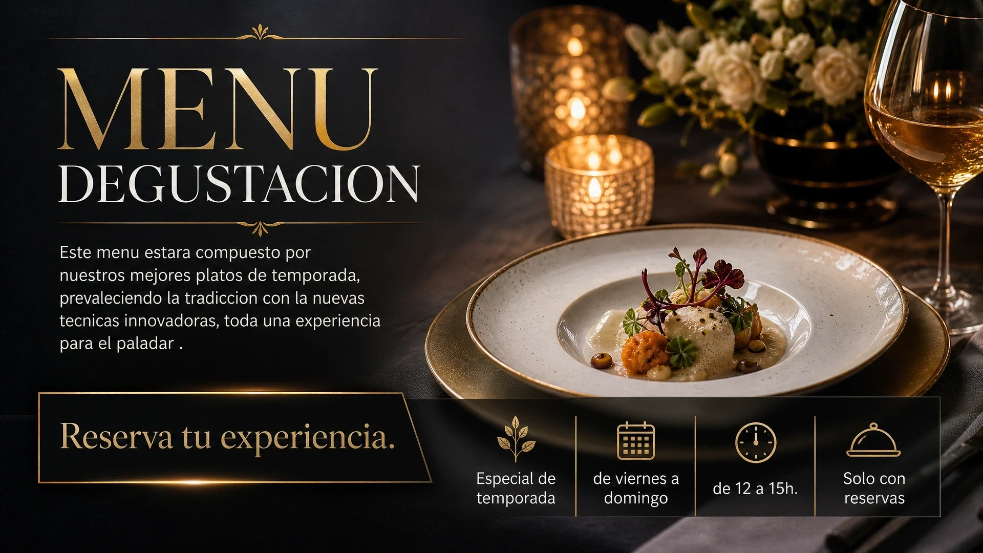 Campaña de menú degustación creada en Carteler.IA