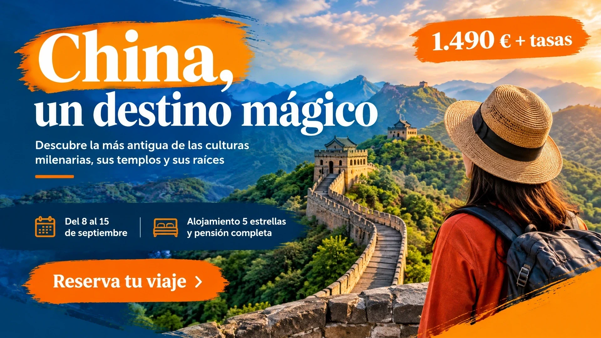 Campaña para un viaje a China creada en Carteler.IA